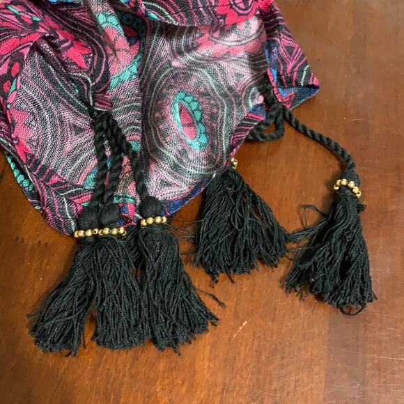 Satva Akula Kimono Eastern Tile Ocean Depths Womens XS/S Boho Purple Pink NWT - Picture 8 of 11